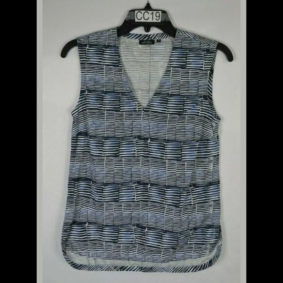 KATE SPADE SATURDAY V-NECK SLEEVELESS xs BLOUSE - Picture 4 of 7